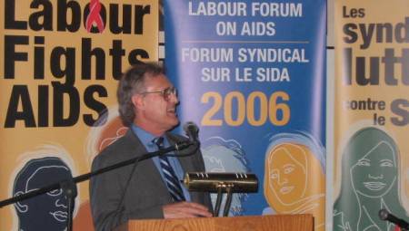 Stephen Lewis at the first Labour Forum on AIDS