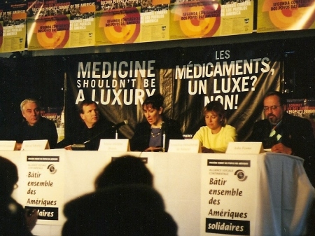 As MSF Representative, 2001 Peoples Summit, Quebec City